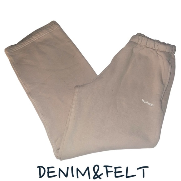 MADHAPPY Tan Classic Straight Leg Fleece Sweatpants | PRELOVED! EUC!!🤎🤎 - Picture 4 of 9